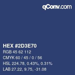 Color code: HEX #2D3E70 | qconv.com