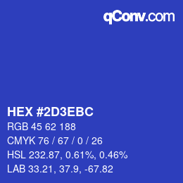 Color code: HEX #2D3EBC | qconv.com