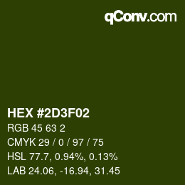 Color code: HEX #2D3F02 | qconv.com