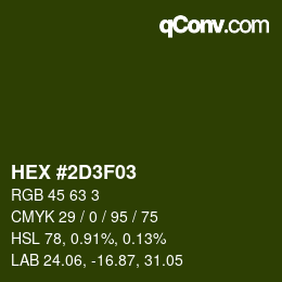 Color code: HEX #2D3F03 | qconv.com