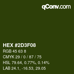 カラーコード: HEX #2D3F08 | qconv.com