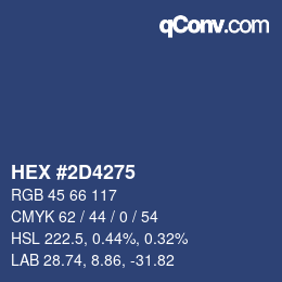 Color code: HEX #2D4275 | qconv.com