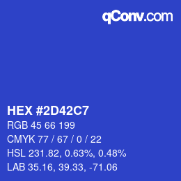 Color code: HEX #2D42C7 | qconv.com