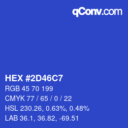 Color code: HEX #2D46C7 | qconv.com