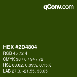 Color code: HEX #2D4804 | qconv.com