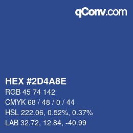 Color code: HEX #2D4A8E | qconv.com