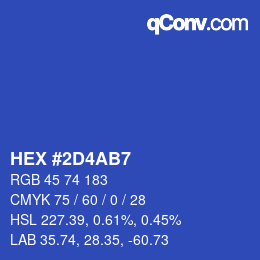 Color code: HEX #2D4AB7 | qconv.com