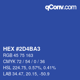 Color code: HEX #2D4BA3 | qconv.com