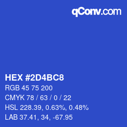 Color code: HEX #2D4BC8 | qconv.com