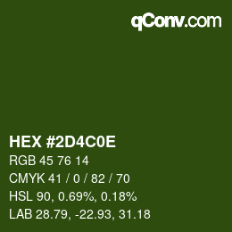Farbcode: HEX #2D4C0E | qconv.com