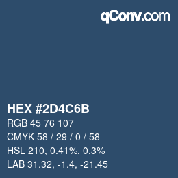 Color code: HEX #2D4C6B | qconv.com