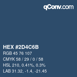 Código de color: HEX #2D4C6B | qconv.com