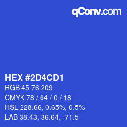 Color code: HEX #2D4CD1 | qconv.com