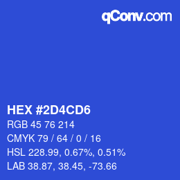 Color code: HEX #2D4CD6 | qconv.com