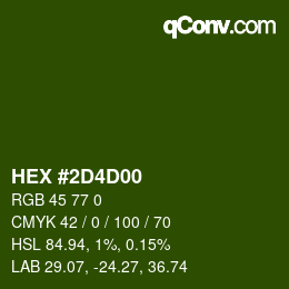 Color code: HEX #2D4D00 | qconv.com