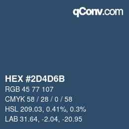 Color code: HEX #2D4D6B | qconv.com