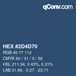 Color code: HEX #2D4D70 | qconv.com