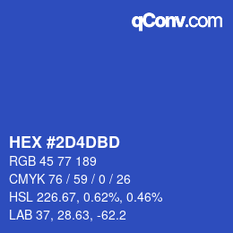カラーコード: HEX #2D4DBD | qconv.com