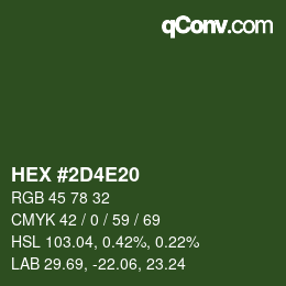 Color code: HEX #2D4E20 | qconv.com