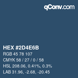 Color code: HEX #2D4E6B | qconv.com