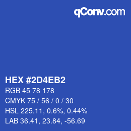 Color code: HEX #2D4EB2 | qconv.com