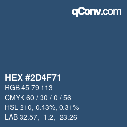 Color code: HEX #2D4F71 | qconv.com
