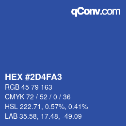 Color code: HEX #2D4FA3 | qconv.com