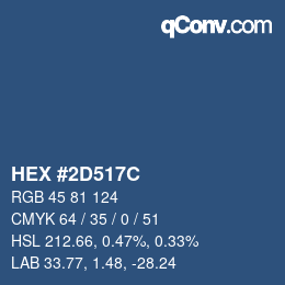 Color code: HEX #2D517C | qconv.com