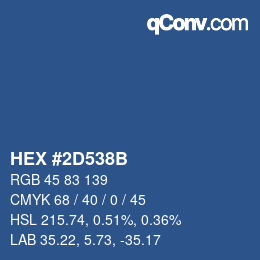 Color code: HEX #2D538B | qconv.com