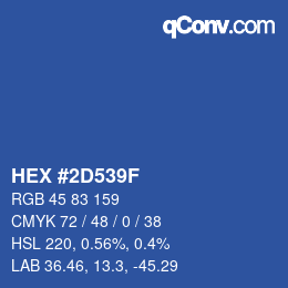 Color code: HEX #2D539F | qconv.com