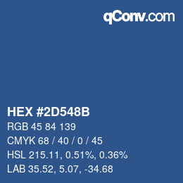 Color code: HEX #2D548B | qconv.com