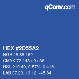 Color code: HEX #2D55A2 | qconv.com