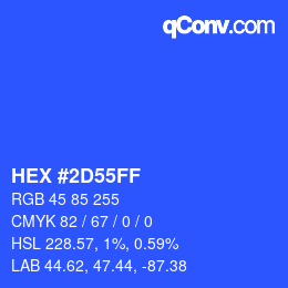 Color code: HEX #2D55FF | qconv.com