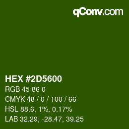 Color code: HEX #2D5600 | qconv.com