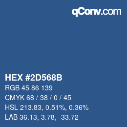 Color code: HEX #2D568B | qconv.com
