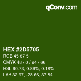 Color code: HEX #2D5705 | qconv.com