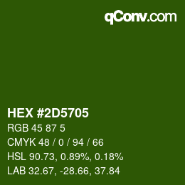 Color code: HEX #2D5705 | qconv.com