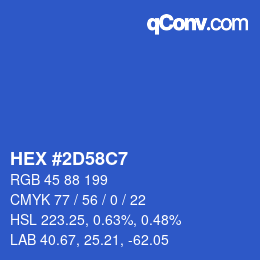 Color code: HEX #2D58C7 | qconv.com