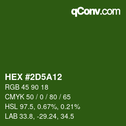 Color code: HEX #2D5A12 | qconv.com