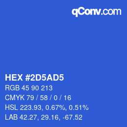 Color code: HEX #2D5AD5 | qconv.com