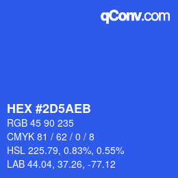 Color code: HEX #2D5AEB | qconv.com