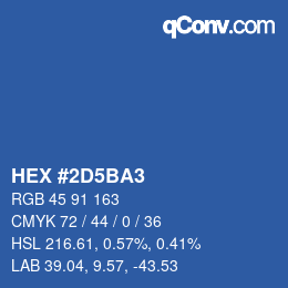 Color code: HEX #2D5BA3 | qconv.com