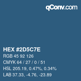 Color code: HEX #2D5C7E | qconv.com
