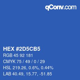 Color code: HEX #2D5CB5 | qconv.com