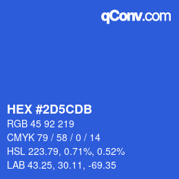 Color code: HEX #2D5CDB | qconv.com
