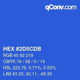 Color code: HEX #2D5CDB | qconv.com