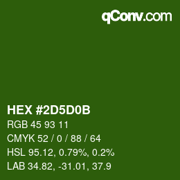 Color code: HEX #2D5D0B | qconv.com