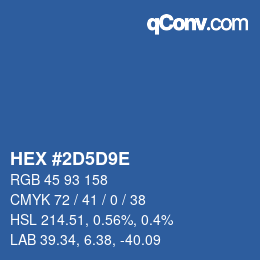 Color code: HEX #2D5D9E | qconv.com
