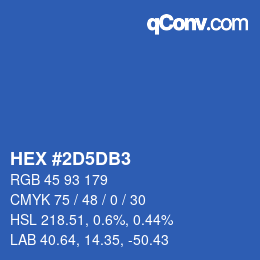 カラーコード: HEX #2D5DB3 | qconv.com