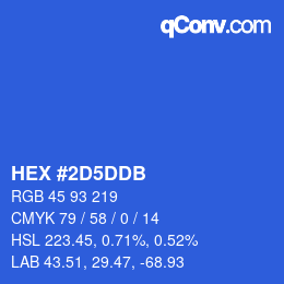 カラーコード: HEX #2D5DDB | qconv.com